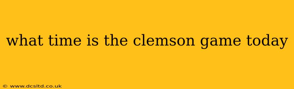 what time is the clemson game today