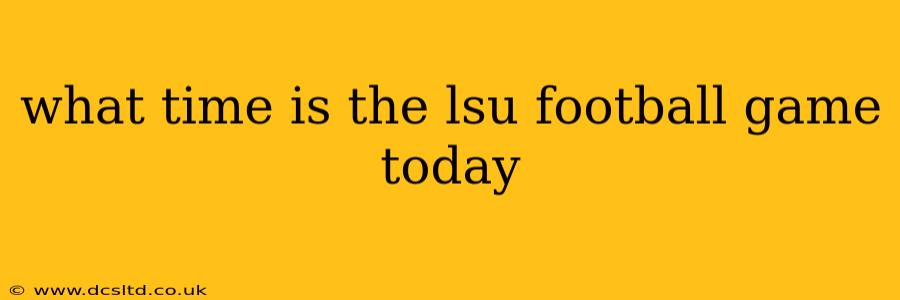 what time is the lsu football game today