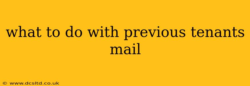 what to do with previous tenants mail