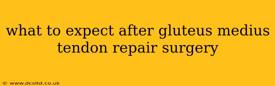 what to expect after gluteus medius tendon repair surgery