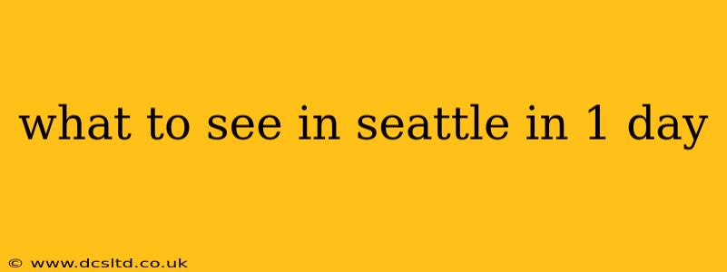 what to see in seattle in 1 day