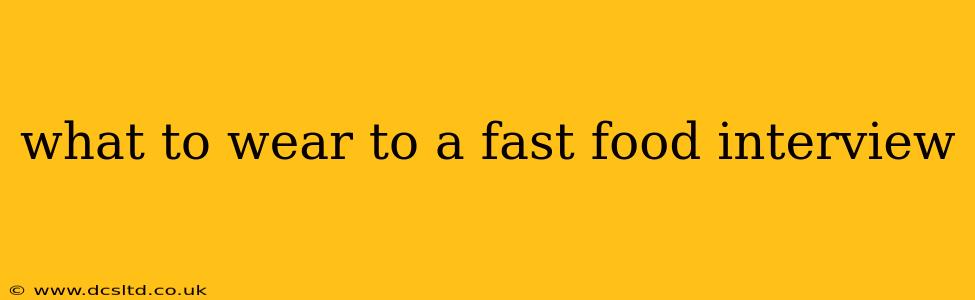 what to wear to a fast food interview