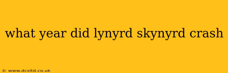 what year did lynyrd skynyrd crash