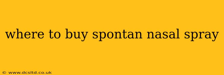 where to buy spontan nasal spray