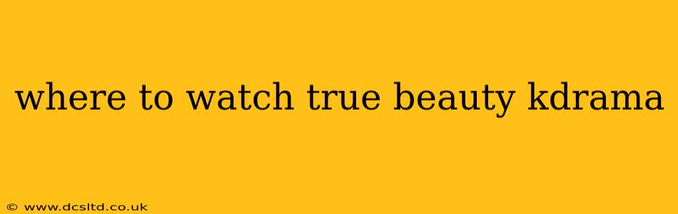where to watch true beauty kdrama
