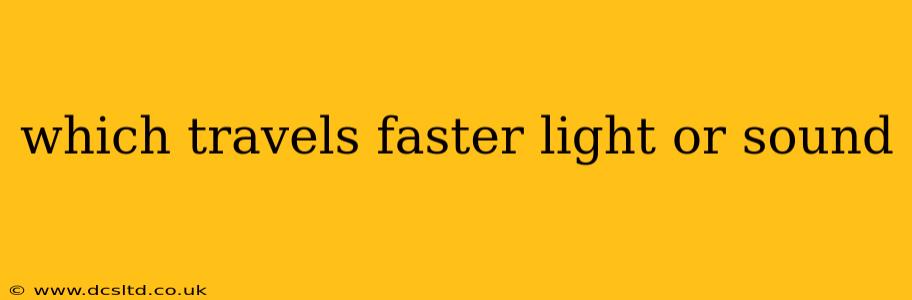 which travels faster light or sound