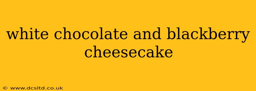 white chocolate and blackberry cheesecake