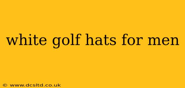 white golf hats for men