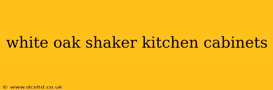 white oak shaker kitchen cabinets