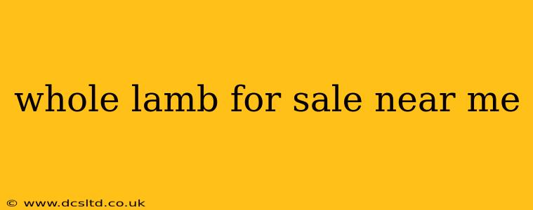 whole lamb for sale near me