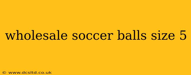 wholesale soccer balls size 5