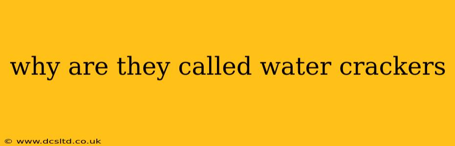 why are they called water crackers