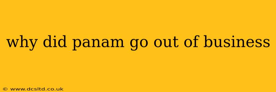 why did panam go out of business