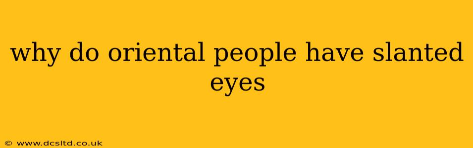 why do oriental people have slanted eyes