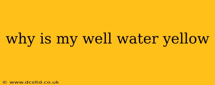 why is my well water yellow