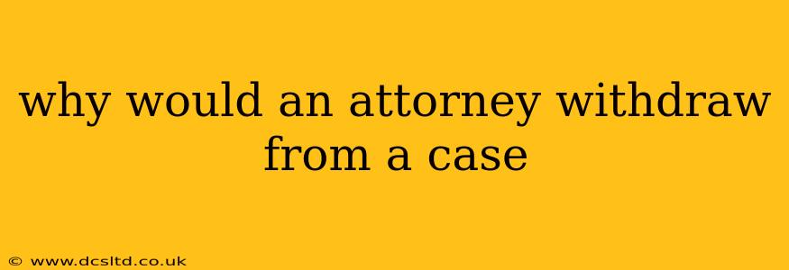 why would an attorney withdraw from a case