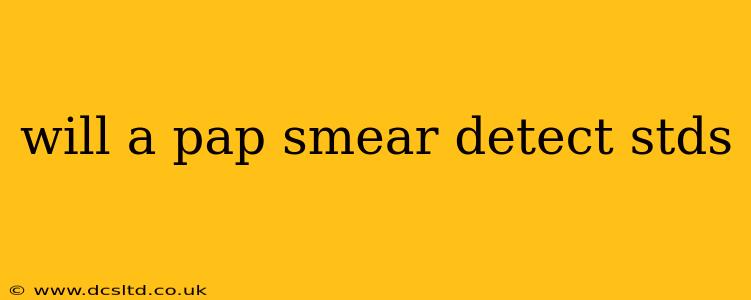will a pap smear detect stds