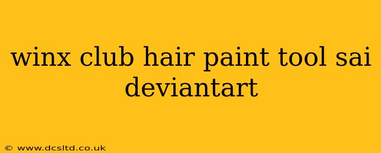 winx club hair paint tool sai deviantart