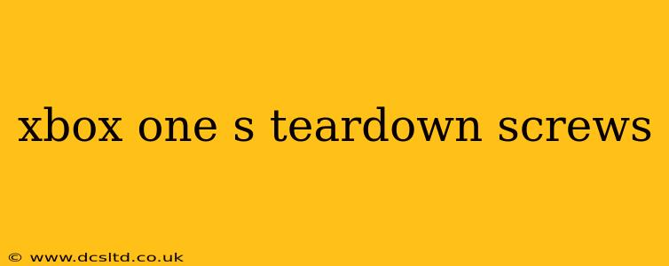 xbox one s teardown screws