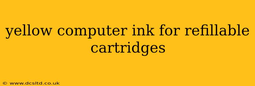 yellow computer ink for refillable cartridges