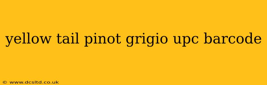 yellow tail pinot grigio upc barcode