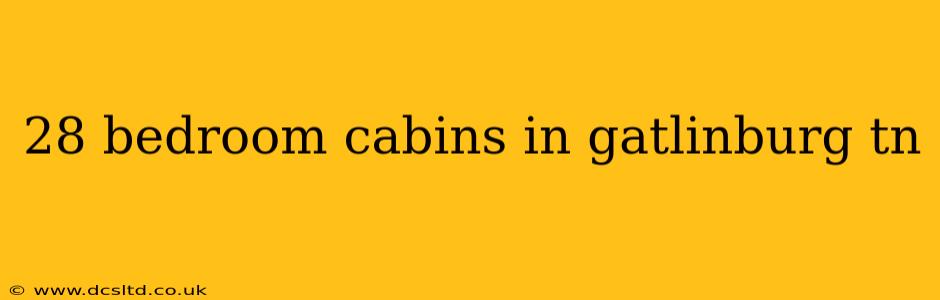 28 bedroom cabins in gatlinburg tn