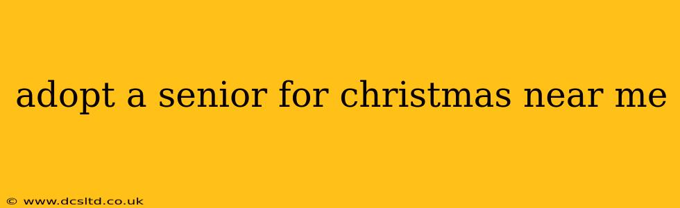 adopt a senior for christmas near me