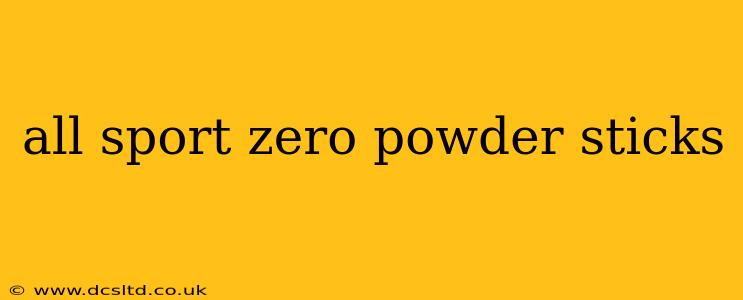 all sport zero powder sticks
