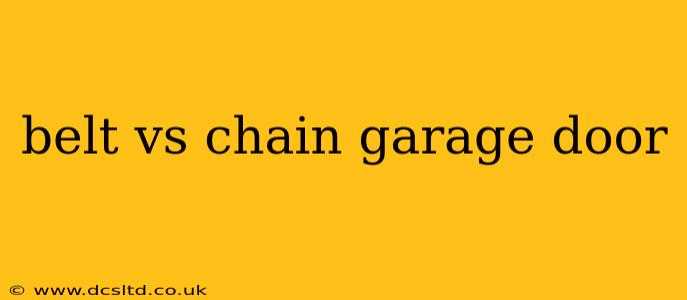 belt vs chain garage door
