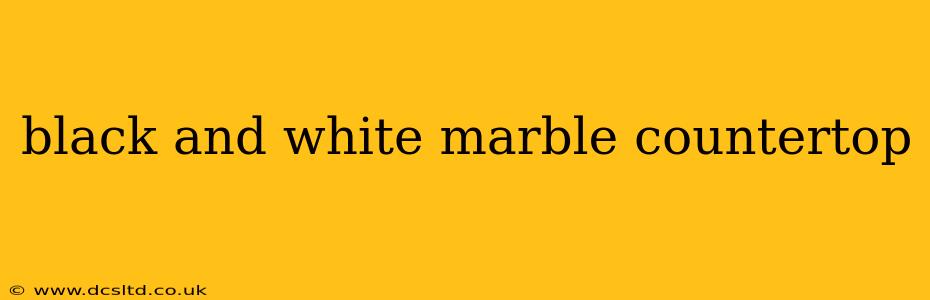 black and white marble countertop