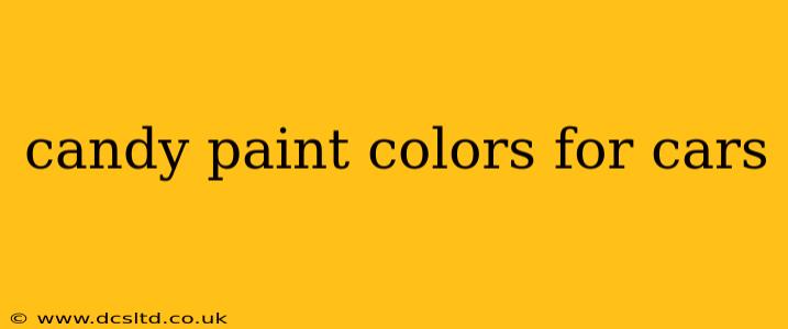 candy paint colors for cars