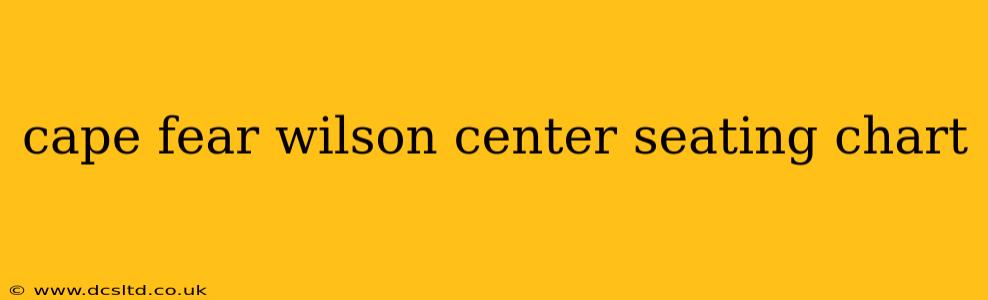 cape fear wilson center seating chart