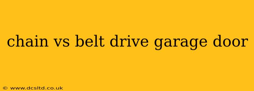 chain vs belt drive garage door