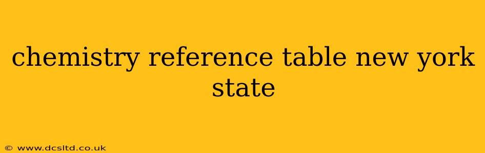 chemistry reference table new york state