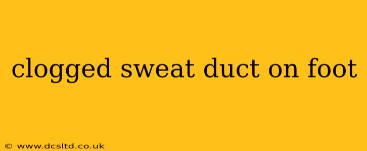 clogged sweat duct on foot