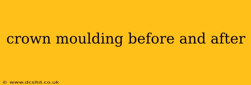 crown moulding before and after