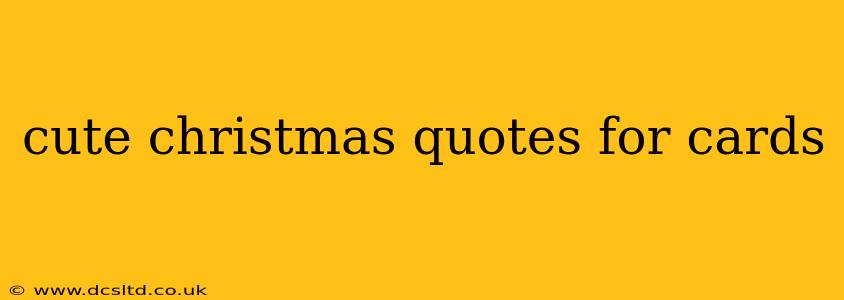 cute christmas quotes for cards