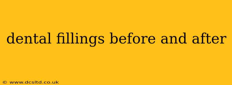 dental fillings before and after