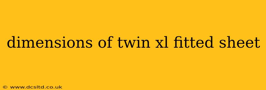 dimensions of twin xl fitted sheet