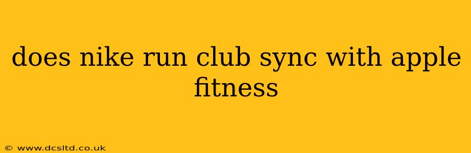 does nike run club sync with apple fitness