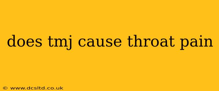 does tmj cause throat pain