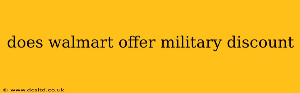 does walmart offer military discount