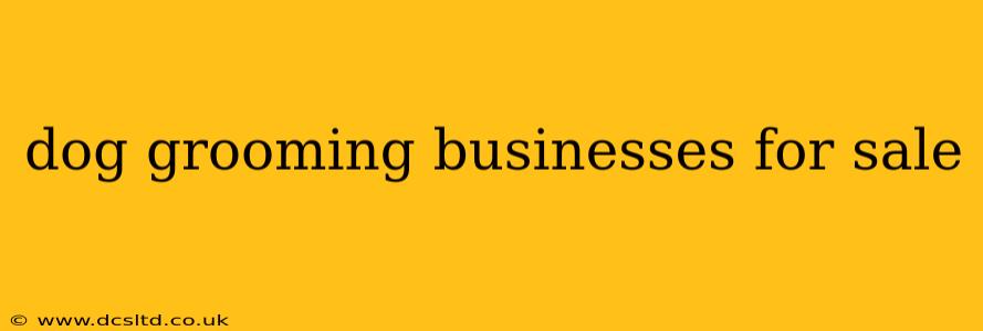 dog grooming businesses for sale