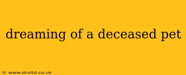 dreaming of a deceased pet
