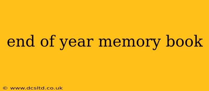 end of year memory book