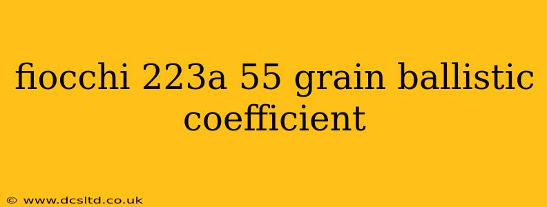 fiocchi 223a 55 grain ballistic coefficient