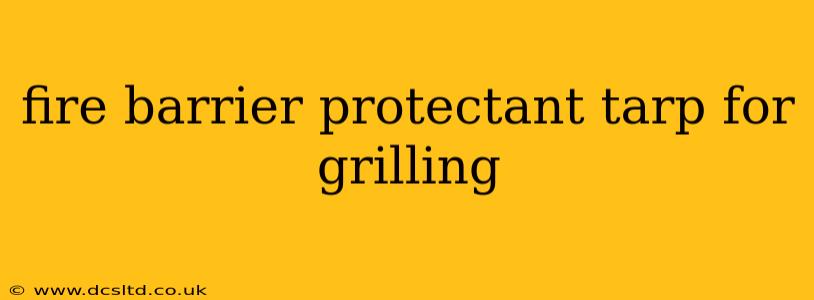 fire barrier protectant tarp for grilling