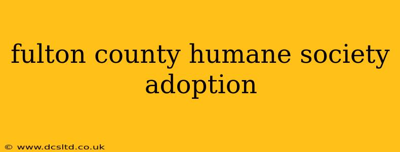 fulton county humane society adoption