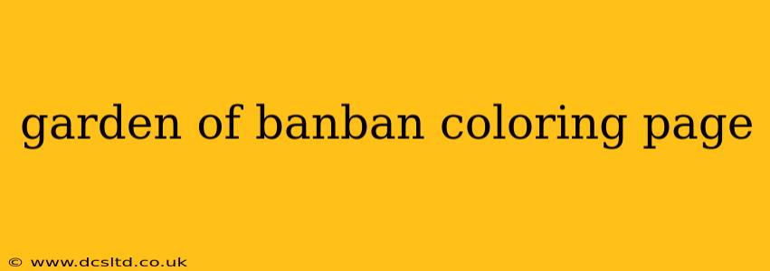 garden of banban coloring page