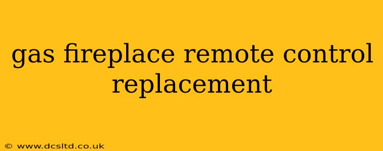 gas fireplace remote control replacement